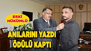Öykü yarışmasında üçüncü olan Denizlili eski hükümlüye ödülü verildi
