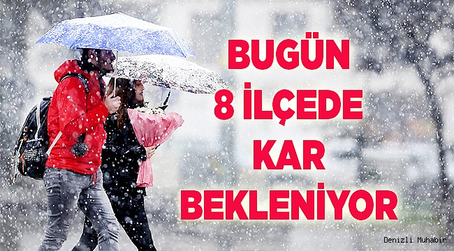 Bugün 8 ilçede kar bekleniyor