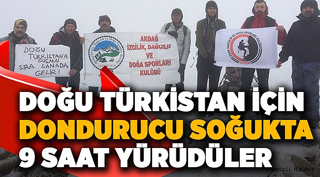 Çin Zulmüne Ses Getirmek İçin -8 derecede 9 Saat Yürüdüler