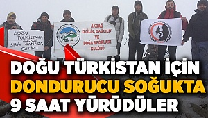Çin Zulmüne Ses Getirmek İçin -8 derecede 9 Saat Yürüdüler