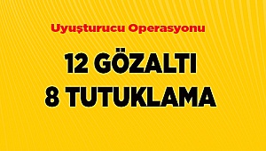 Denizli'de uyuşturucu operasyonunda gözaltına alınan 12 zanlıdan 8'i tutuklandı