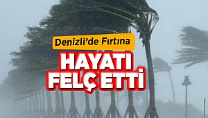 Denizli Sağanak ve Rüzgarla Felç Oldu