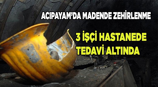 Madende çalışan 3 işçi, dumandan zehirlendi