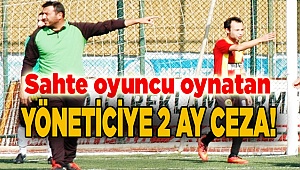 Sahte oyuncu oynatan yöneticiye 2 ay ceza