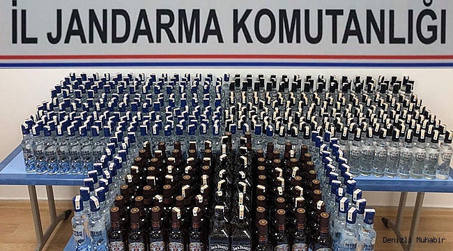 Yüzlerce Kaçak İçki Yakalandı