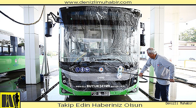 Büyükşehir otobüsleri her gün temizleniyor