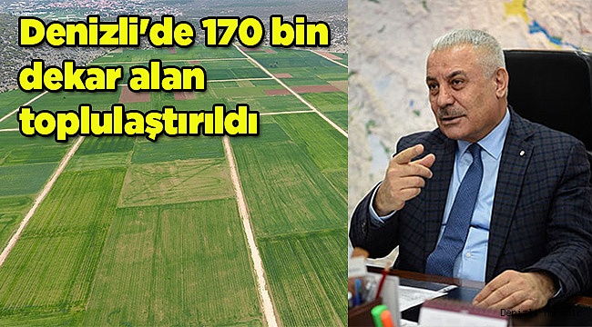 Denizli'de 170 bin dekar alan toplulaştırıldı
