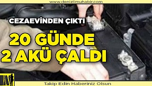 Denizli'de 20 gün önce tahliye edildi 2 aracın aküsü çaldı