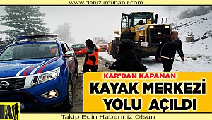 Denizli'de kapanan kayak merkezi yolu açıldı