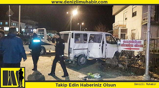 Denizli'de kaza yapan kamyonet, eve çarparak alev aldı: 4 yaralı