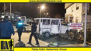 Denizli'de kaza yapan kamyonet, eve çarparak alev aldı: 4 yaralı