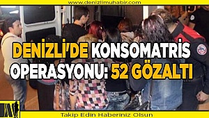 Denizli'de konsomatris operasyonu: 52 gözaltı