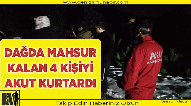 Denizli'de mahsur kalan offroad ekibi kurtarıldı