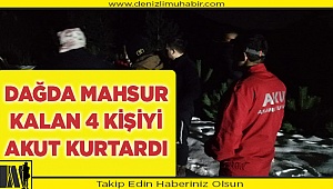 Denizli'de mahsur kalan offroad ekibi kurtarıldı