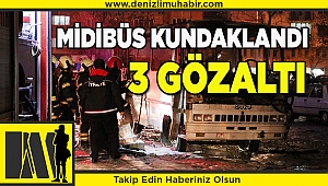 Denizli'de midibüs kundaklandı