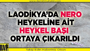 Denizli'de Roma İmparatoru Nero'nun heykeline ait mermer baş bulundu