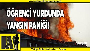 Denizli'de üniversite yurdunda çıkan baca yangını korkuttu