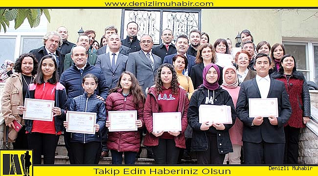 Dereceye giren öğrencilere ödül