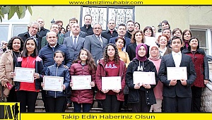 Dereceye giren öğrencilere ödül