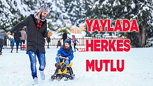 Kar sevincini doyasıya yaşadılar