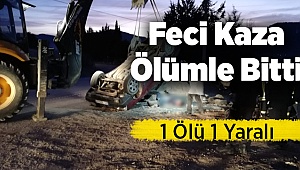 Kum yığınına çarptı, takla açtı