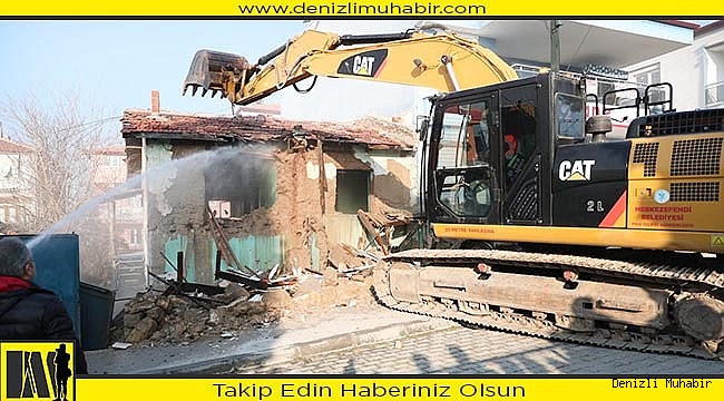 Merkezefendi’de metruk binalar yıkılıyor