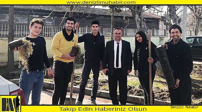 Öğretmen ve öğrenciler okulları için kolları sıvadı