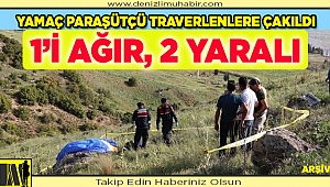 Pamukkale'de travertenlere düşen yamaç paraşütü pilotu yaralandı