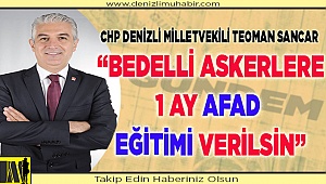 Sancar'dan, Bedellilere AFAD eğitimi önerisi