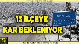 Denizli’de 13 İlçeye Kar Bekleniyor