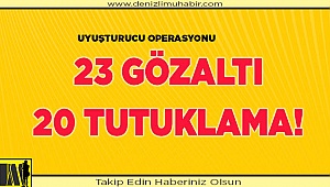 Denizli'deki uyuşturucu operasyonunda 20 tutuklama