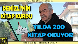 Denizli'nin 80 yaşındaki "kitap kurdu" kitap kafenin müdavimi oldu