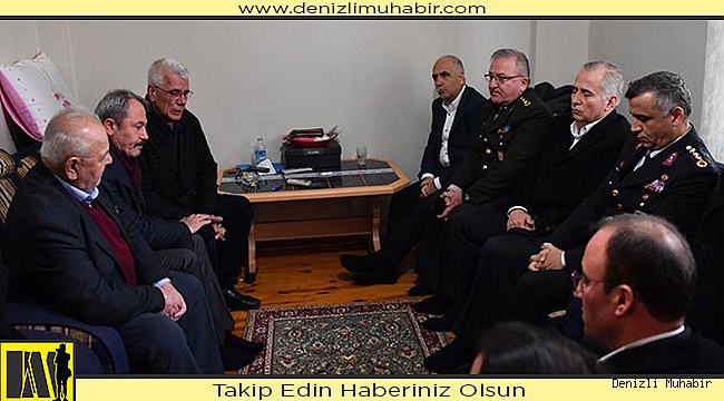 Denizli Valisi Karahan'dan şehit babasına taziye ziyareti