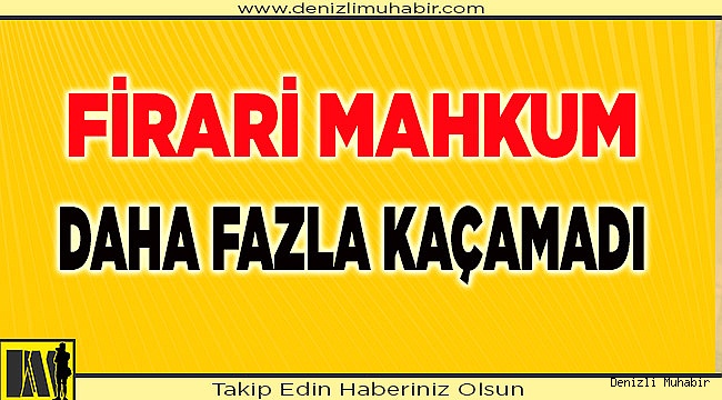 Kelepçeli firari, daha fazla kaçamadı