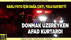 Manzara için çıktığı dağda mahsur kalan kişiyi AFAD kurtardı