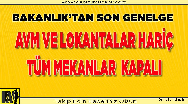 81 İl Valiliğine “Coronavirüs Tedbirleri”ne ek yeni genelge gönderildi