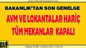 81 İl Valiliğine “Coronavirüs Tedbirleri”ne ek yeni genelge gönderildi