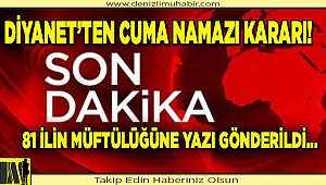 81 ilin müftülüğüne yazı gönderildi