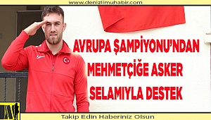 Avrupa şampiyonu güreşçi Süleyman Karadeniz'den Mehmetçiğe asker selamıyla destek