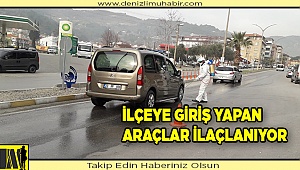 Buldan’a giriş yapan tüm araçlar ilaçlanıyor