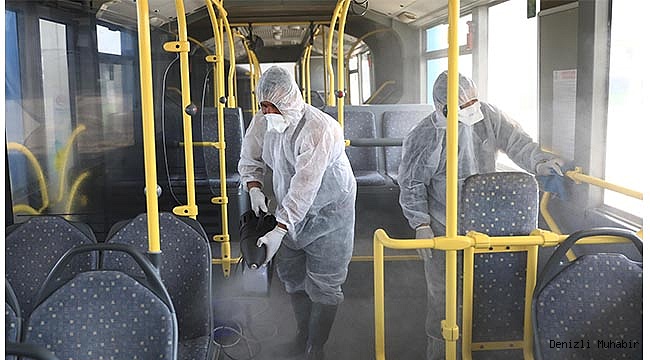 Büyükşehir otobüslerinde dezenfeksyion işlemleri artırıldı