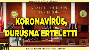Denizli'de koronavirüs duruşma erteletti