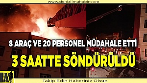 Denizli'de kuru yemiş fabrikasında yangın çıktı