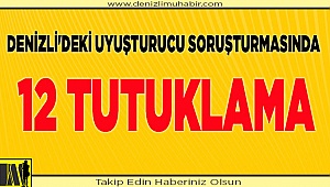 Denizli'deki uyuşturucu soruşturmasında 12 tutuklama