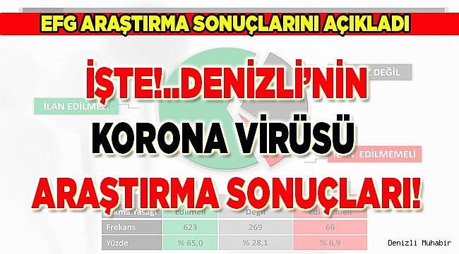 EFG, Denizli Korona Virüsü Araştırması sonuçlarını açıkladı