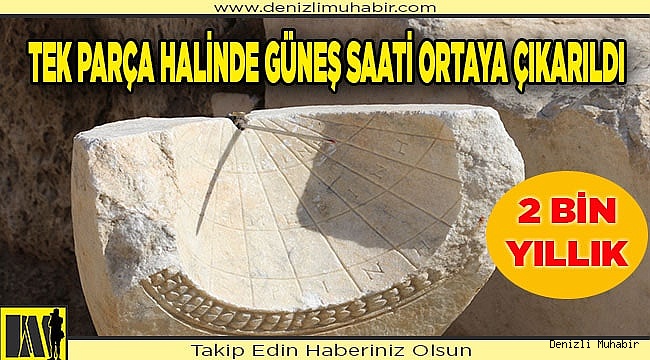Laodikya'da 2 bin yıllık güneş saati bulundu