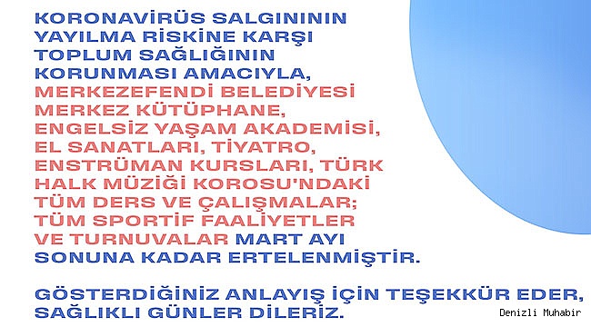 MERKEZEFENDİ BELEDİYESİ KORONAVİRÜSÜ’NE KARŞI ÖNLEMLERİ ARTIRDI
