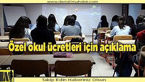 Özel okul ücretleri için açıklama...