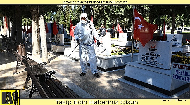 Şehitlik, hasta nakil ambulansları ve itfaiyede corona önlemleri