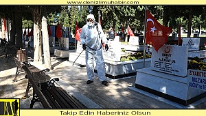 Şehitlik, hasta nakil ambulansları ve itfaiyede corona önlemleri